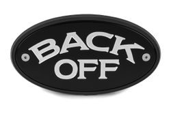 Back Off Black Receiver Hitch Cover