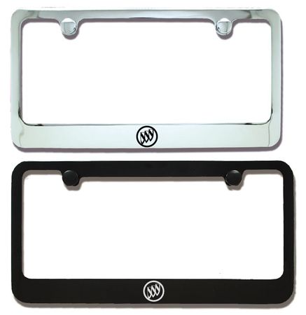 Buick Tri-Shield Emblem Engraved License Plate Frame