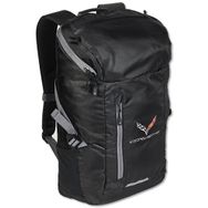 Corvette Backpack C7 Racing Flags Logo Black/Gunmetal Gray