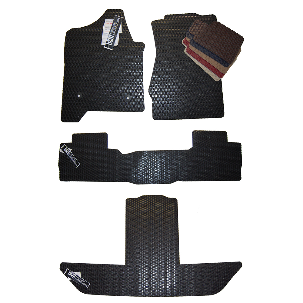 AVM Black Embroidered Logo Floor Mats For Cadillac Escalade 2007-2014 Set Of 4