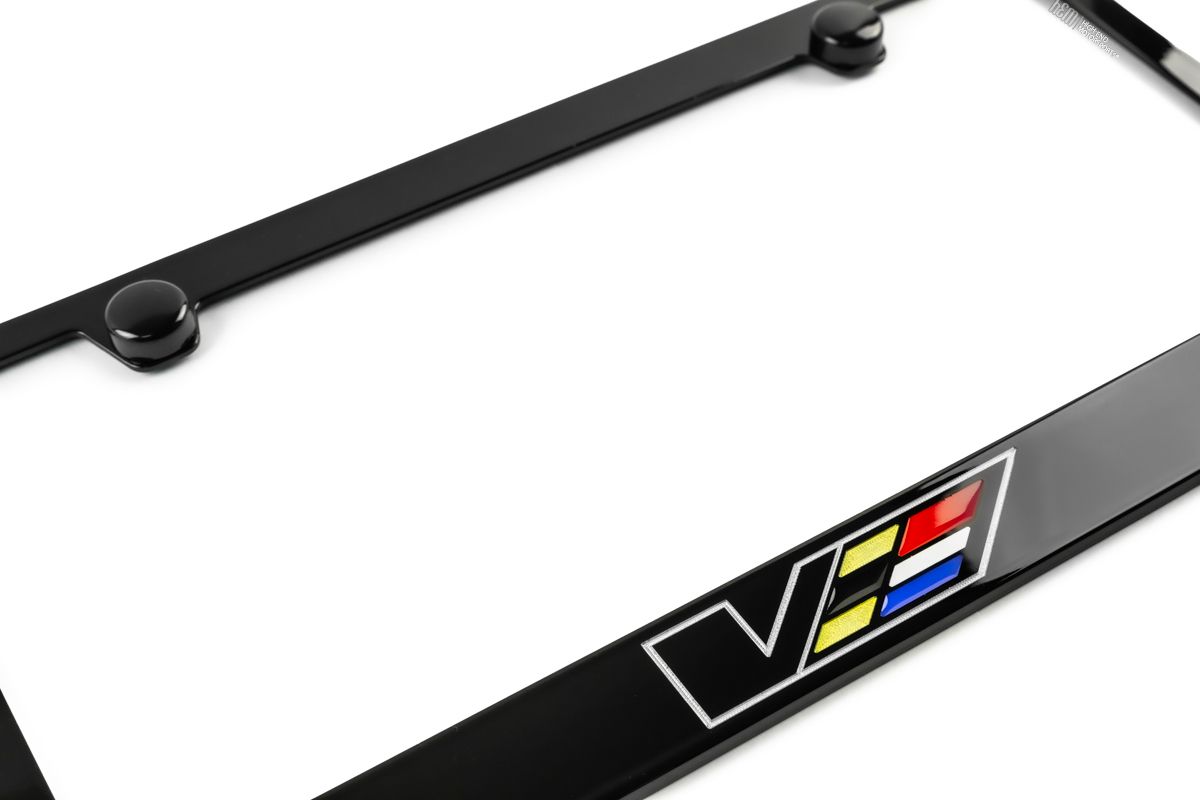 thumbnail image 2 of Cadillac V Series 3D Carbon Fiber Look License Plate Frame ABS Plastic 2 of 2