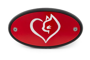 Cat & Heart Receiver Hitch Cover
