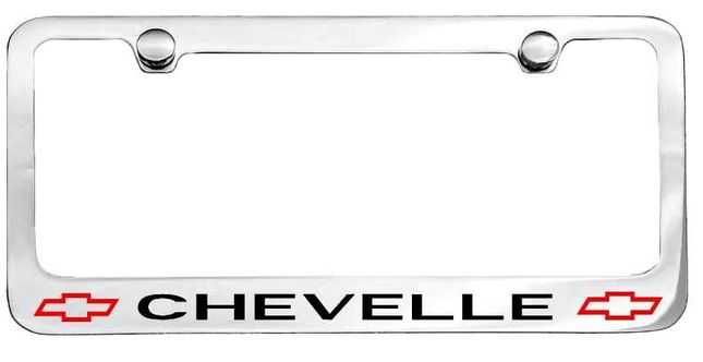 1966 1967 Chevelle Bowtie Engraved License Plate Frame