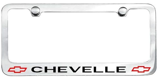 Brotherhood Metal License Plate Frame For 1964-1977 Chevelle – 'Muscle Car Years One' Design – Fits Front Or Rear