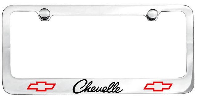 1968 1969 Chevelle Bowtie Engraved License Plate Frame