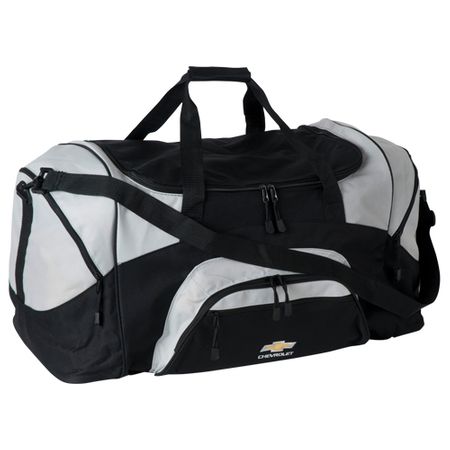Chevrolet Bowtie Duffel Bag Black/White
