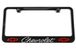 Chevrolet Classic Bowtie Engraved License Plate Frame Custom Colors