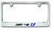 Chevrolet Corvette Bumper Logo ZR1 Engraved License Plate Frame