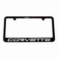 Chevrolet Corvette C6 Satin Black License Plate Frame - Clear