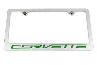 Chevrolet Corvette C7 Green License Plate Frame