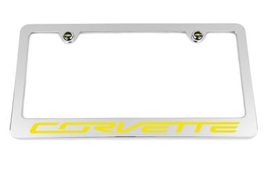 Chevrolet Corvette C7 Yellow License Plate Frame