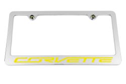 Chevrolet Corvette C7 Yellow License Plate Frame