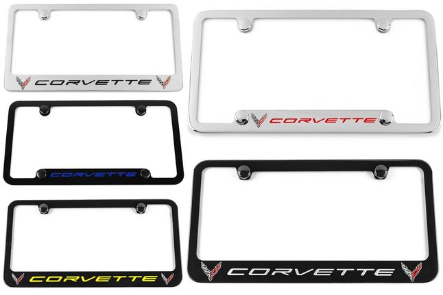 Chevrolet Corvette C8 Engraved License Plate Frame - Choose Colors
