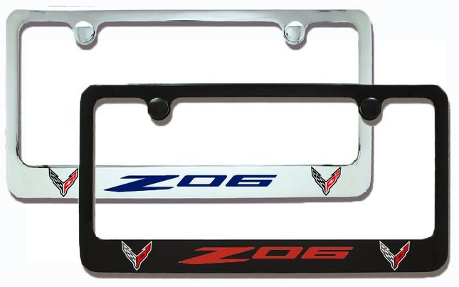 Chevrolet Corvette C8 Z06 Engraved License Plate Frame