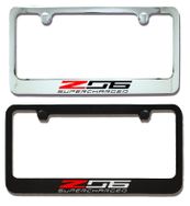 Chevrolet Corvette Z06 Supercharged Engraved License Plate Frame
