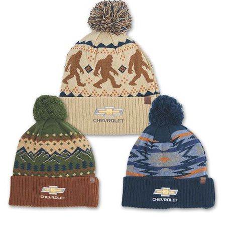 Chevrolet Scenic View Beanie with Gold Bowtie Logo