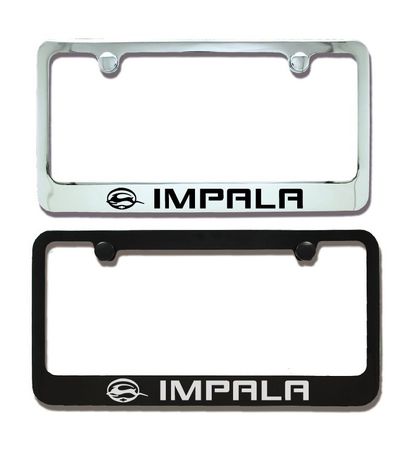 Chevrolet Impala Deer Logo Engraved Deer License Plate Frame