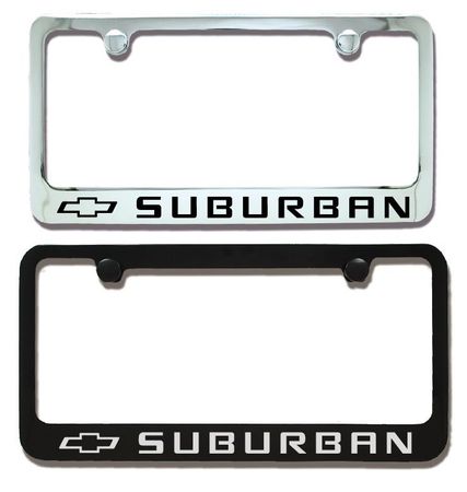 Chevrolet Suburban Bowtie Engraved License Plate Frame