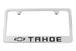 Chevrolet Tahoe Engraved License Plate Frame - Custom Colors