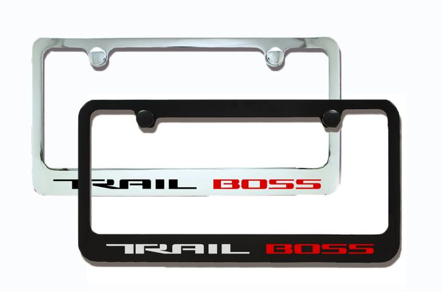 Chevrolet Trail Boss Engraved License Plate Frame