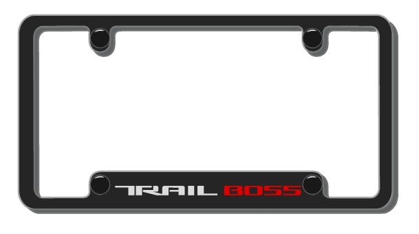 2-Pack Chevy Stainless Steel License Plate Frames – Black Finished – Set Of 2