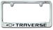 Chevrolet Traverse Bowtie Engraved License Plate Frame