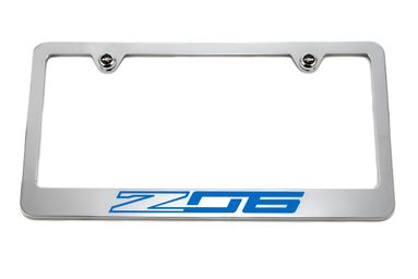 Chevrolet Z06 C7 Blue License Plate Frame