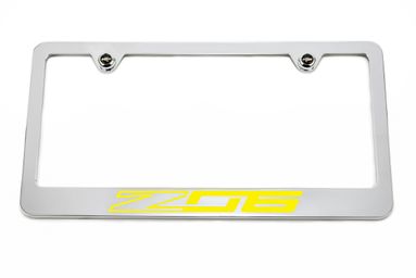 Chevrolet Z06 C7 Yellow License Plate Frame