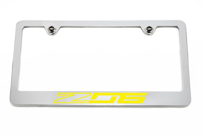 Chevrolet Z06 C7 Yellow License Plate Frame