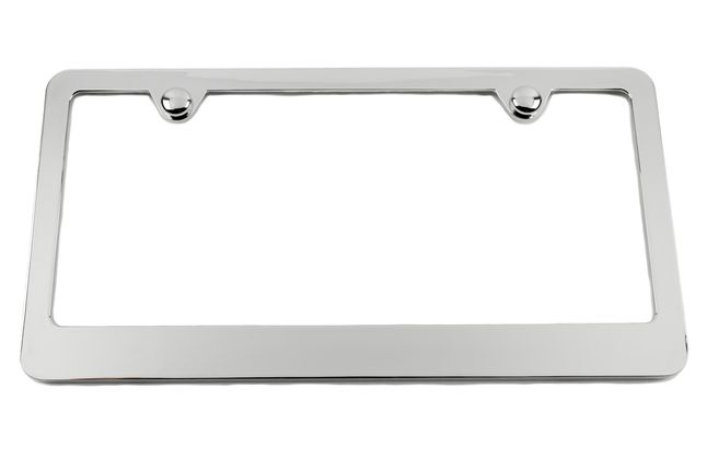 Real Chrome Wide Bottom License Plate Frame