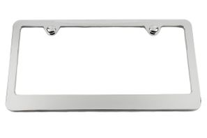 Real Chrome Wide Bottom License Plate Frame