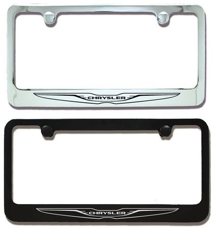 Chrysler Wing Logo Engraved License Plate Frame
