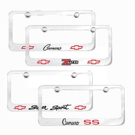 Classic Camaro SS Z/28 Super Sport Engraved License Plate Frame