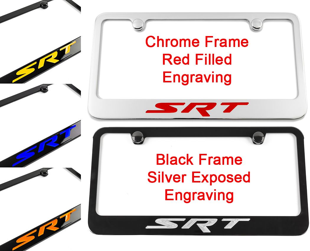BLVD Red & Black Aluminum License Plate Frame For Dodge Charger – Matte Finish