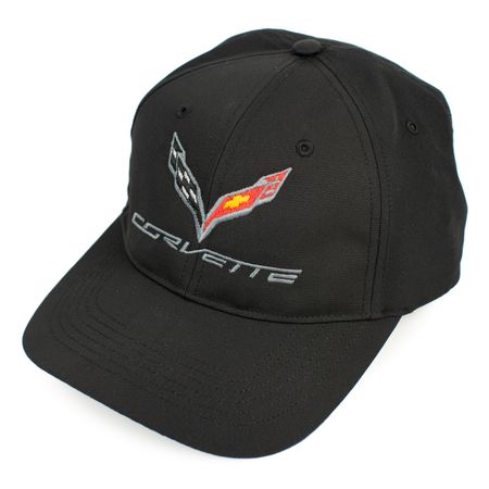 Corvette C8 Performance Black Hat With Embroided Logos