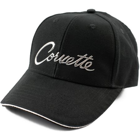 Corvette Chrome Script Black Hat