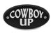 Cowboy Up Black Receiver Hitch Cover