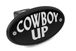 Cowboy Up Black Receiver Hitch Cover