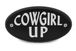 Cowgirl Up Black Receiver Hitch Cover