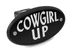 Cowgirl Up Black Receiver Hitch Cover