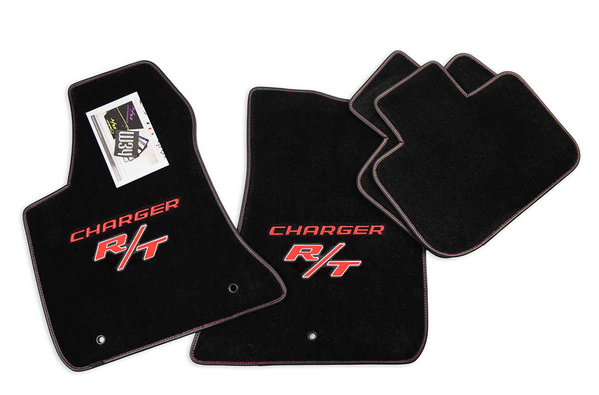 thumbnail image 2 of 1968-1970 Dodge Charger R/T 32oz 2PLY Floor Mats – Front Set, Black, Custom A/T Fit 2 of 6