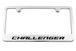 Dodge Challenger Engraved License Plate Frame - Custom Colors