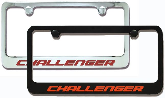 Dodge Challenger Engraved License Plate Frame - Custom Colors