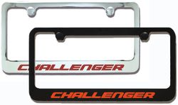 Dodge Challenger Engraved License Plate Frame - Custom Colors