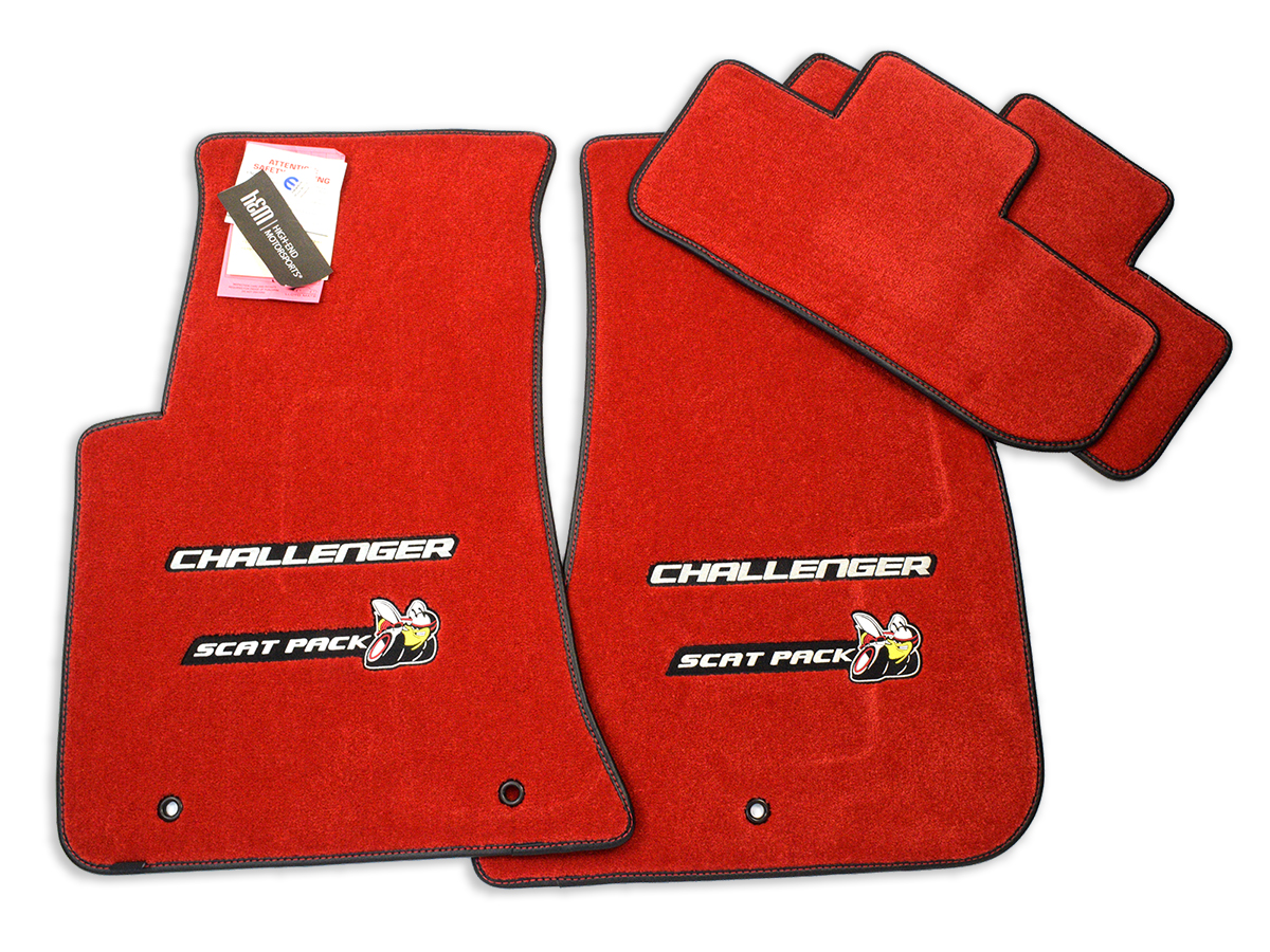 Dodge Challenger Scat Pack Floor & Trunk Mat Set Premium Upgrade