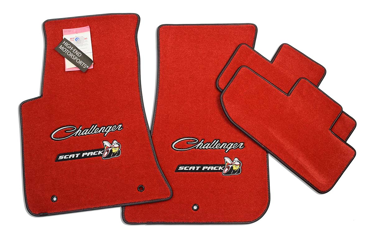 Dodge Challenger Scat Pack Floor & Trunk Mat Set Premium Upgrade