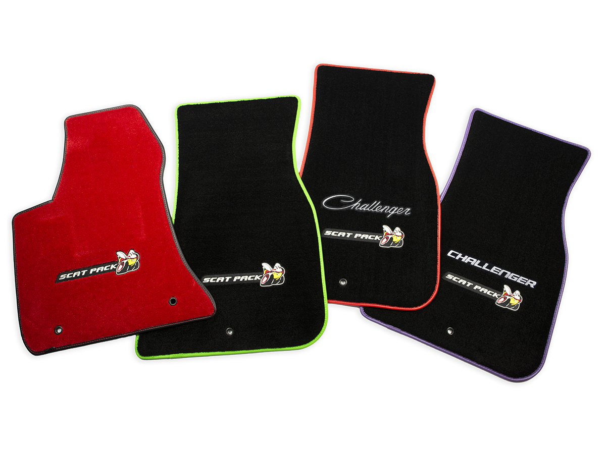 Dodge Challenger Scat Pack Floor & Trunk Mat Set Premium Upgrade