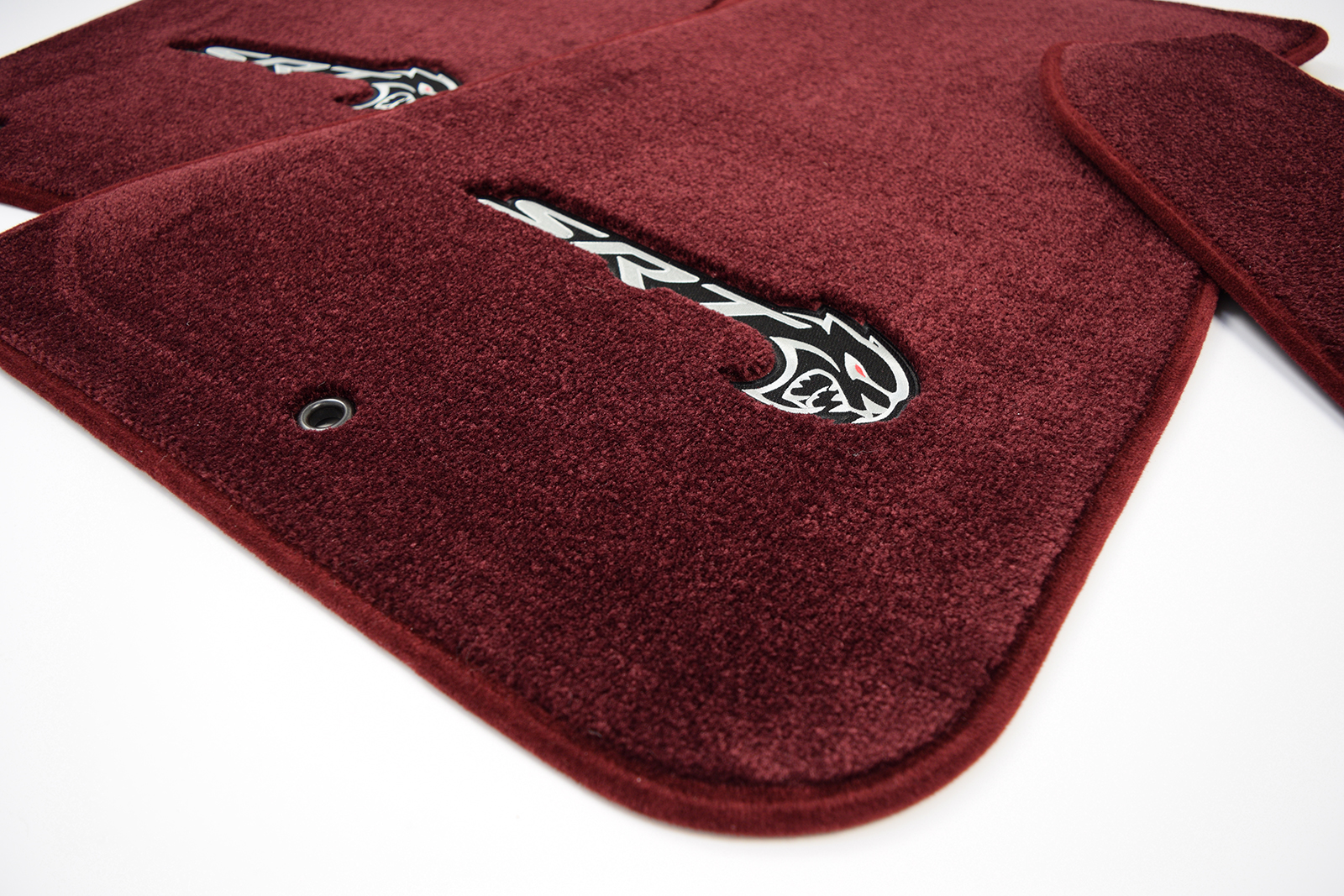 Dodge Charger Hellcat Redeye Bright Red Premium Floor Mats – 4-Piece Set, 32oz Nylon