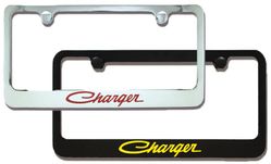 Classic Dodge Charger Classic Script Engraved License Plate Frame - Custom Colors