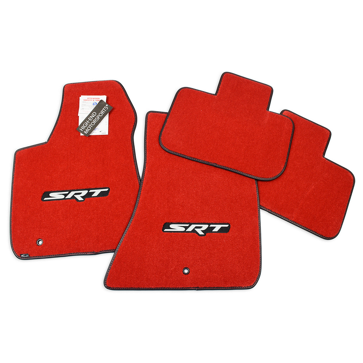 thumbnail image 2 of 4-Piece Black Carpet Floor Mat Set For 2011-2023 Dodge Charger & Chrysler 300 RWD – Super Durable 2 of 5